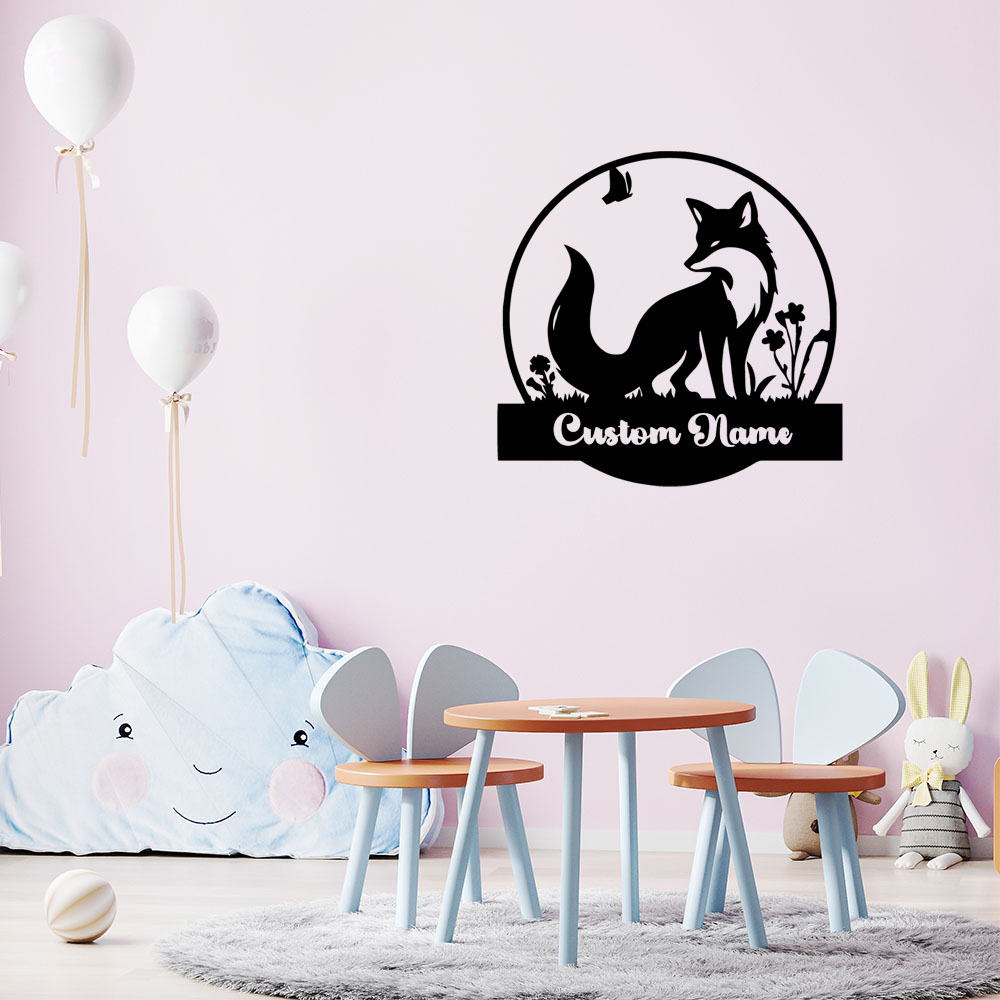 1PC Colorful Fox Customizable  - Home Decor Sticker reseña y precio