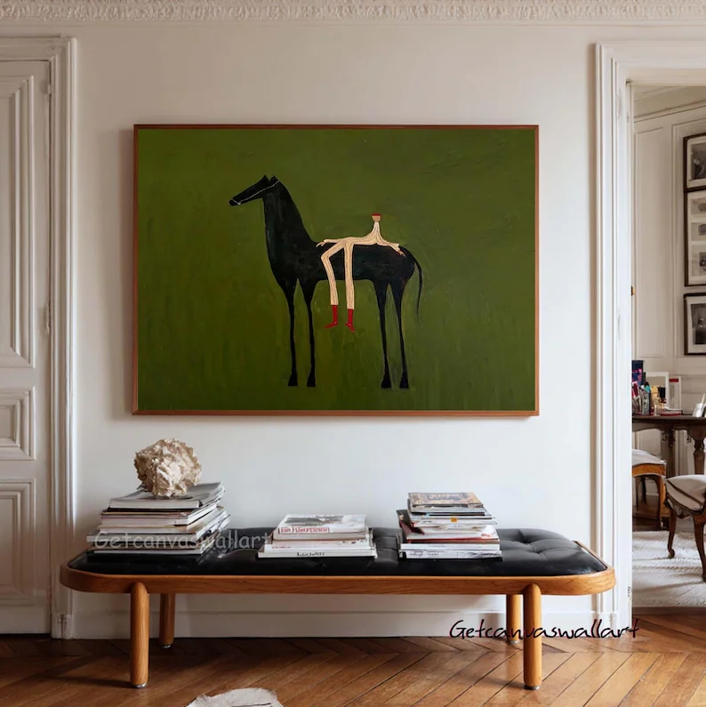 Modern Abstract Western Horse  - Home Decor Nepal reseña y precio