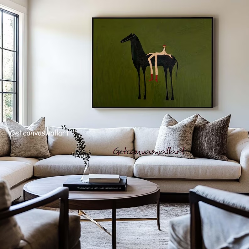 Modern Abstract Western Horse  - Home Decor Nepal reseña y precio