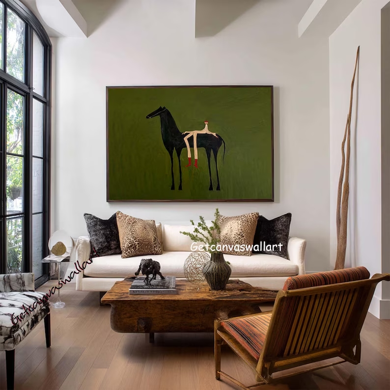 Modern Abstract Western Horse  - Home Decor Nepal reseña y precio