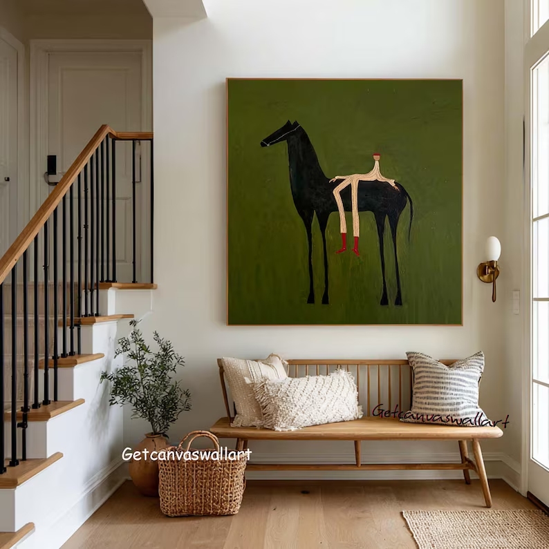 Modern Abstract Western Horse  - Home Decor Nepal reseña y precio
