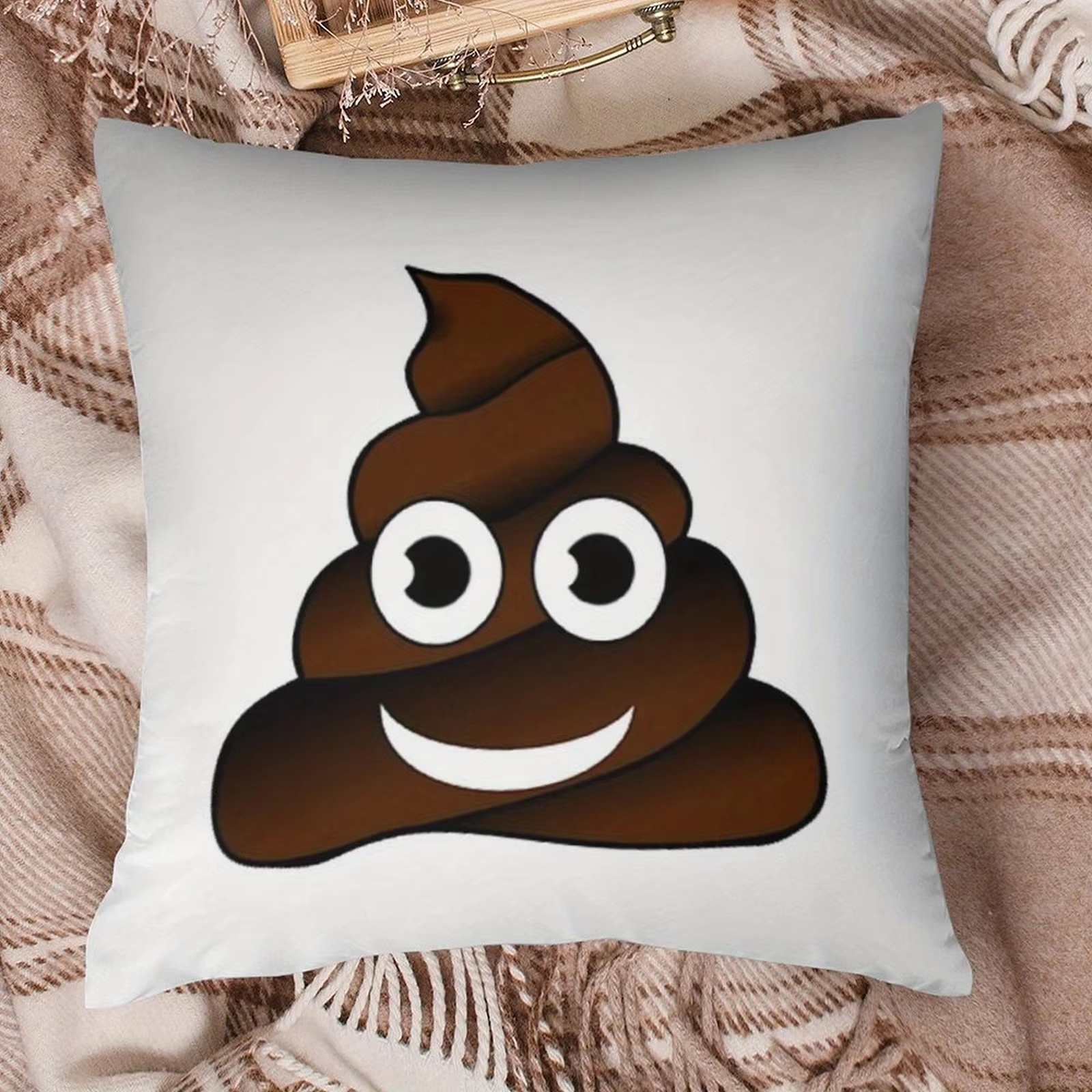 Double Sided Funny Poop Pillow - Home Decor Emoji reseña y precio