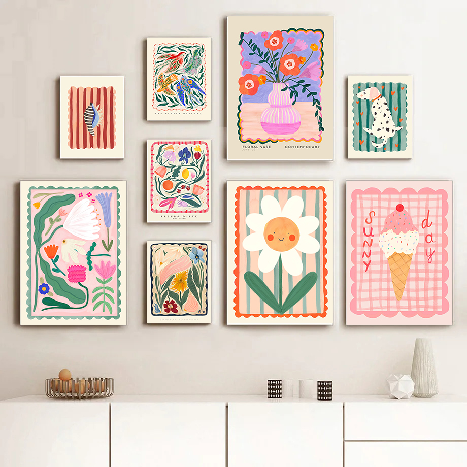 Colorful Flowers Minimalism Ab - Home Decor Minimal reseña y precio