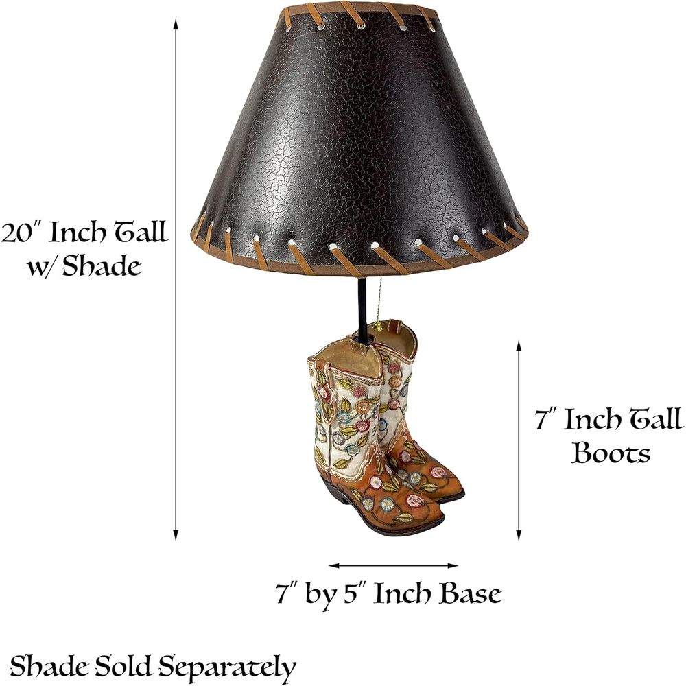Western Cowboy Boot Table Lamp - Home Decor Living Room reseña y precio