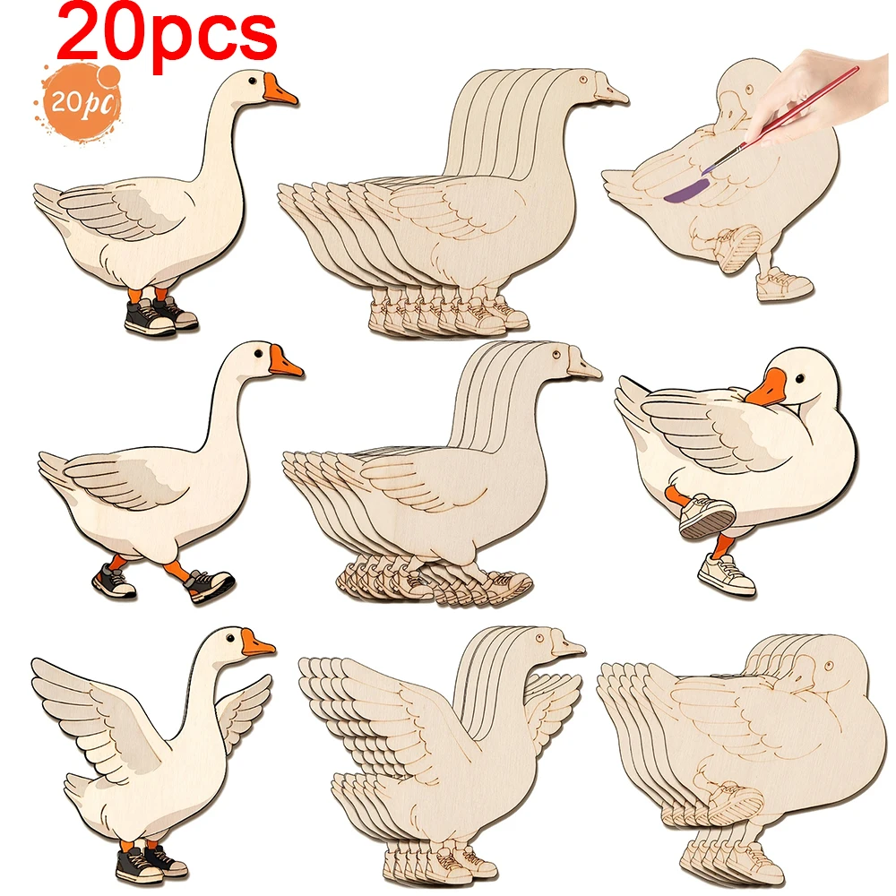 20pcs Unfinished Wooden Craft  - Home Decor Diy reseña y precio