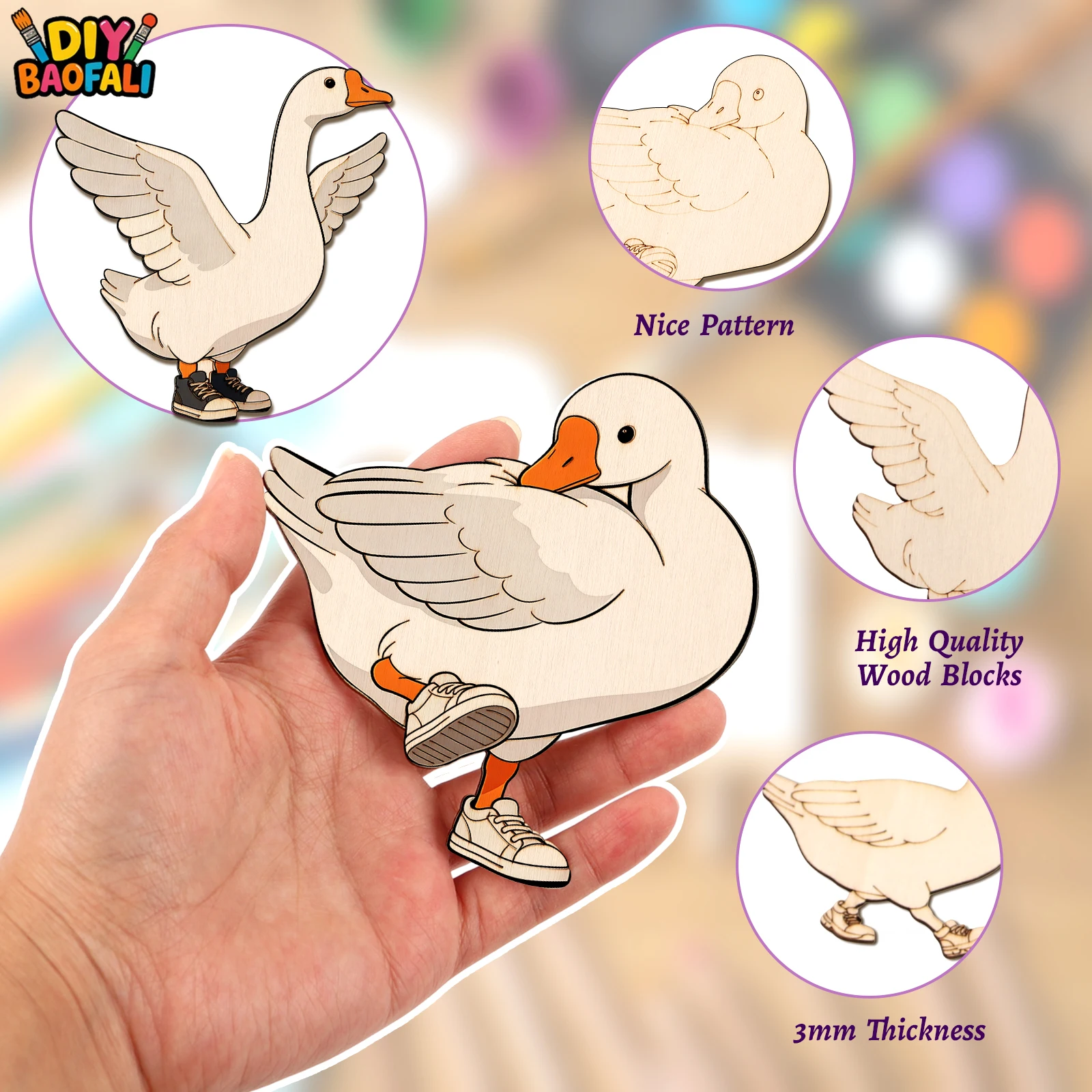 20pcs Unfinished Wooden Craft  - Home Decor Diy reseña y precio