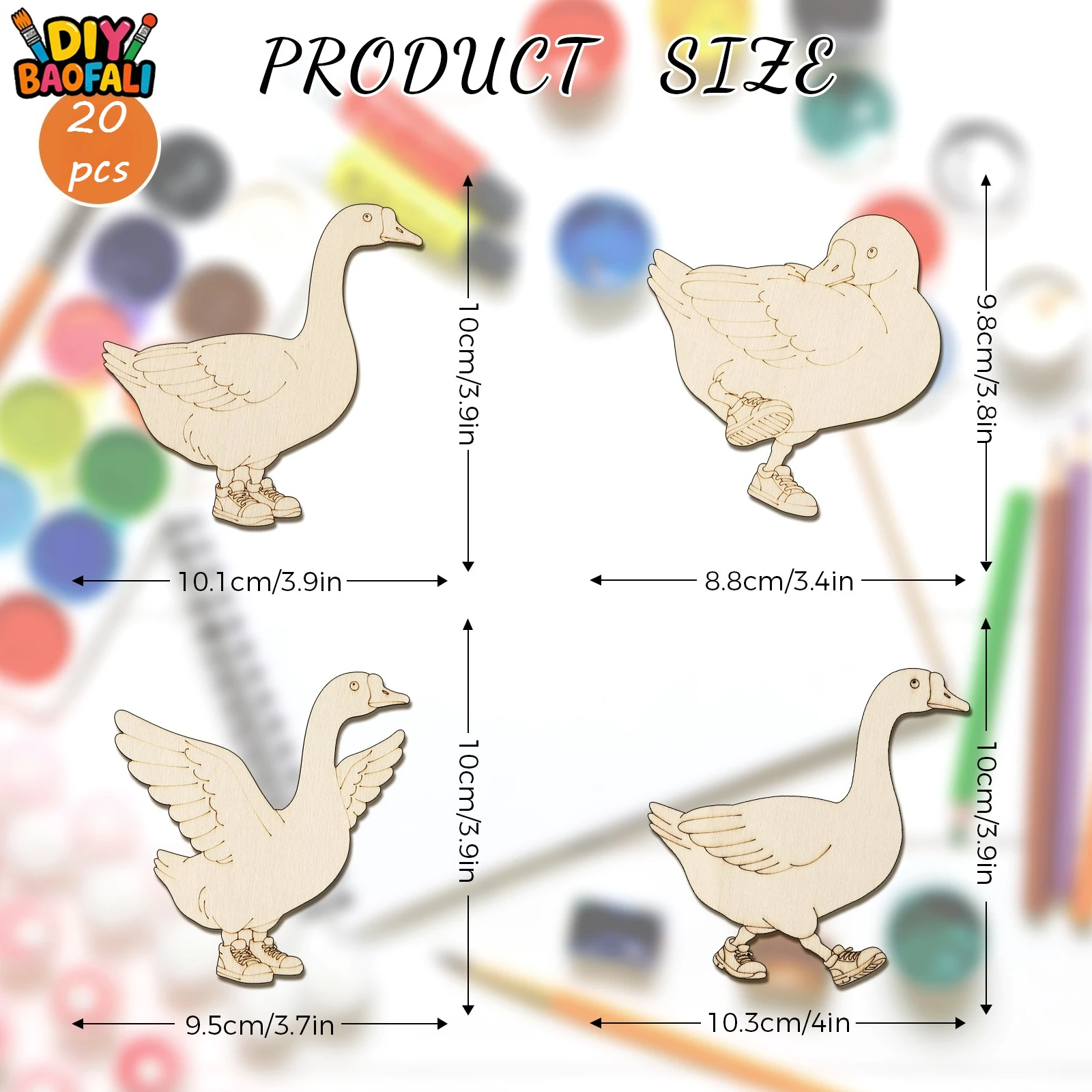 20pcs Unfinished Wooden Craft  - Home Decor Diy reseña y precio