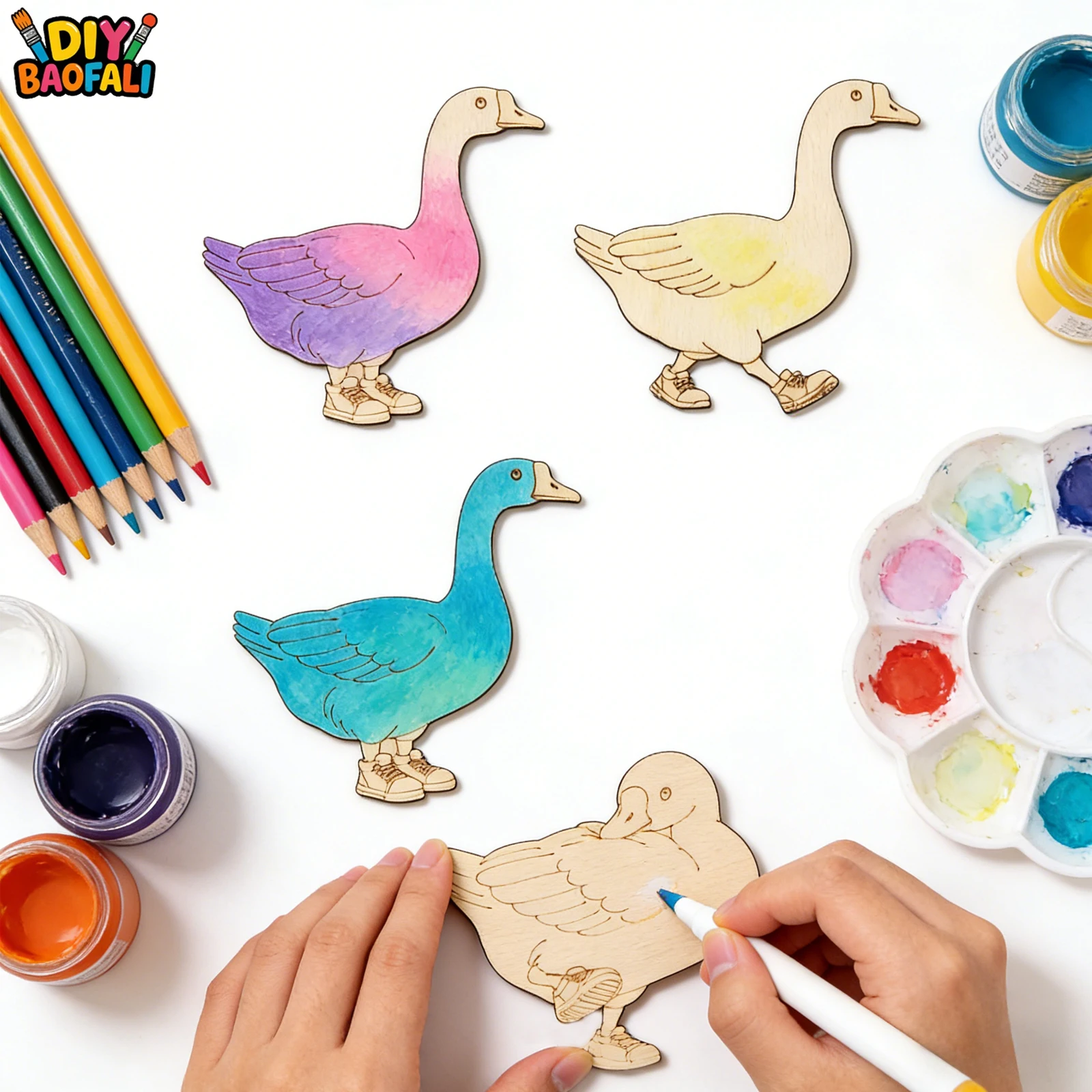 20pcs Unfinished Wooden Craft  - Home Decor Diy reseña y precio